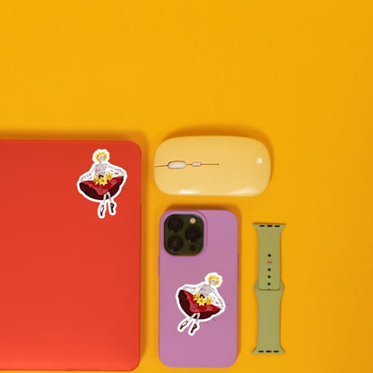 a cell phone, mouse, and other items on a yellow surface